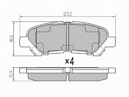 Колодки тормозные (Сзади) Toyota Highlander 07-17