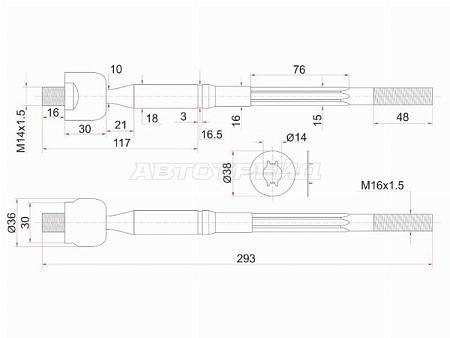 Тяга рулевая TOYOTA IPSUM 4WD 01-