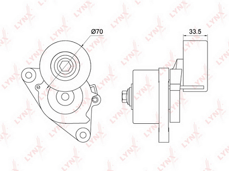 Натяжитель ремня приводного NISSAN PATHFINDER 2.5D 10- PT-3256