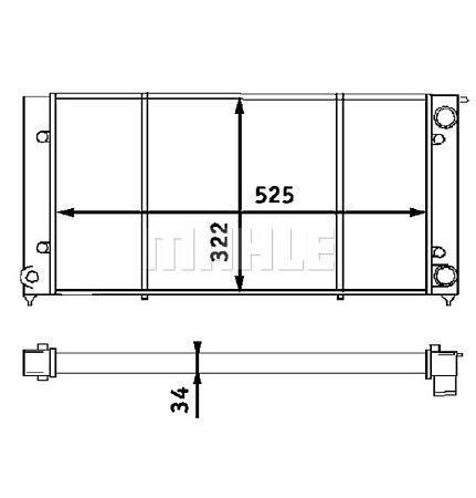 Радиатор охлаждающей жидкости VW GOLF / PASSAT / DIV. cr340001s