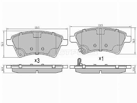 Колодки тормозные (Спереди) Suzuki SX4 06-16