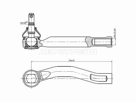 Наконечник рулевой TOYOTA RACTIS 05- LH