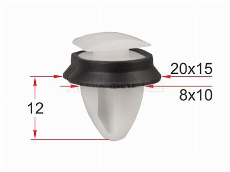 Клипса молдинга кузова CITROEN/FIAT (1 шт.)