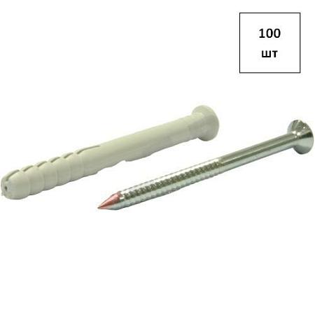Дюбель-гвоздь JD 6х35 V (потай) нейл. 100шт FORTLUFT sts031648