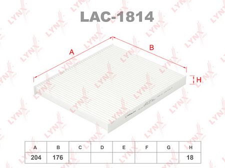 Фильтр салона FIAT PANDA/500 03- LAC-1814