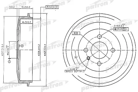 PDR1034 Барабан тормозной