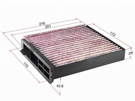 Фильтр салона NISSAN TIIDA 04-/NOTE 05-12 угольный