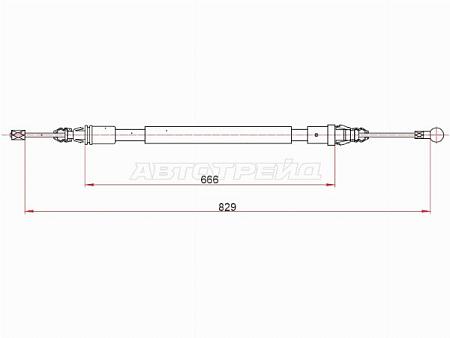Трос ручного тормоза PEUGEOT 3008 09-