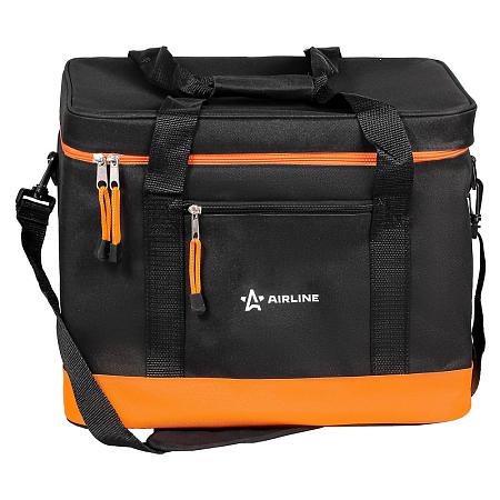 Сумка-холодильник (термосумка) 50 л, 34*42*36 см, цвет черный/оранжевый (AO-CB-06)