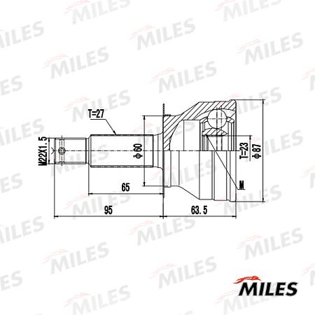 GA20679 ШРУС HYUNDAI SONATA EF 99-01 нар.