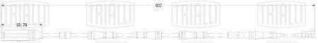 TRIALLI PFS 4012 Датчик износа задних тормозных колодок для автомобилей BMW 5 (F10) (10-)/X3 (F25) (10-) L=927