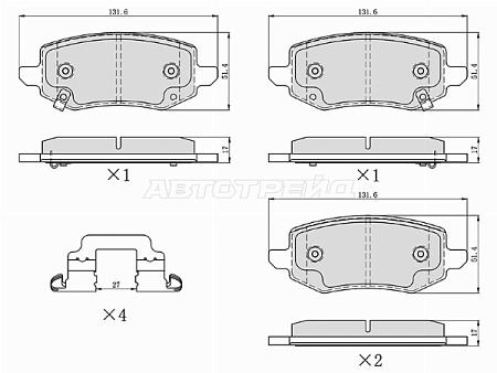 Колодки тормозные (Сзади) TANK 500 21-