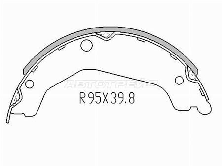 Колодки тормозные барабанные Hyundai Terracan 01-07
