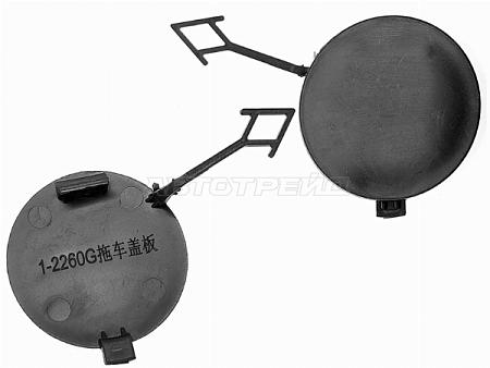 Заглушка под крюк Hyundai Santa Fe 20- (Спереди)