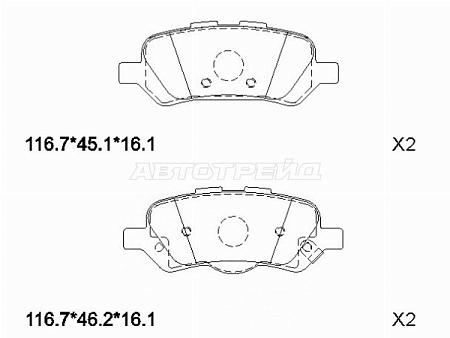 Колодки тормозные (Сзади) Toyota Venza 08-