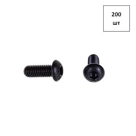 Винт 8х30 * 10.9 ISO 7380 п/кр., полн. резьба, черн/оксид 200шт FORTLUFT sts016589