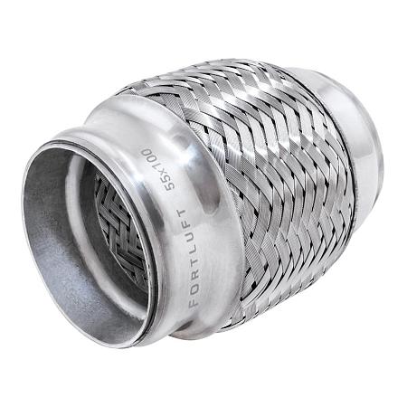 Гофра глушителя FORTLUFT Inner Braid 4х слойная нержавеющая сталь 55x100