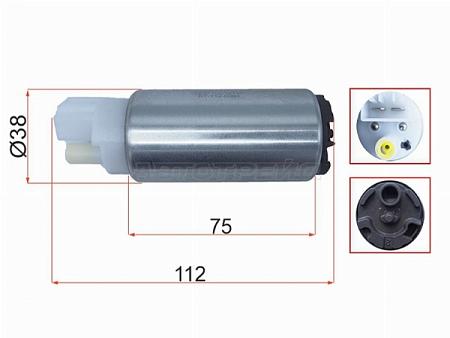Топливный насос 3,5BAR, 90L/H, NISSAN/INFINITI/SUBARU