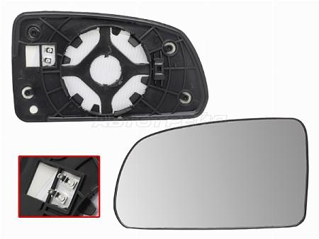 Полотно зеркала Kia Rio 05-09 (Слева/ Обогрев)