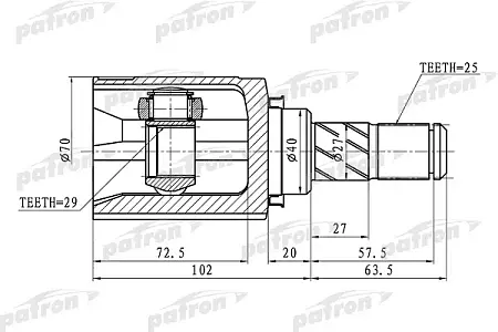 ШРУС PCV1421