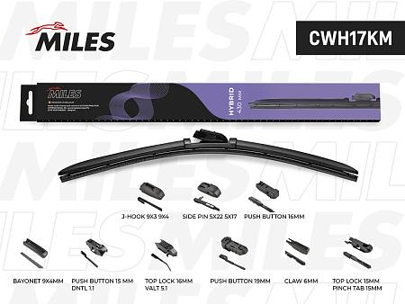 Щётка с/о 430 мм (17") гибридная (9 адаптеров) CWH17KM