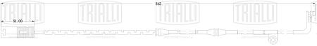 TRIALLI PFS 4008 Датчик износа задних тормозных колодок для автомобилей BMW 7 (E65/E66/E67) (01-) L=845