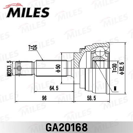 GA20168 ШРУС HYUNDAI LANTRA 1.6 96-00 нар.