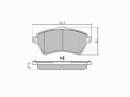 Колодки тормозные (Спереди) Land Rover Freelander 97-06