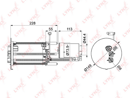 Фильтр топливный TOYOTA Land Cruiser Prado(150) 4.0 09> / 4Runner 4.0 09> LF-1078M-1