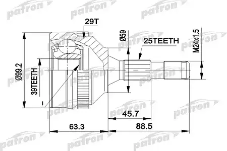 ШРУС PCV1281A