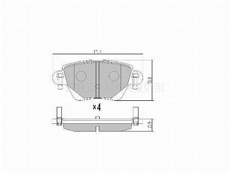 Колодки тормозные (Сзади) Ford Mondeo 00-07