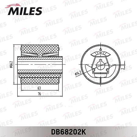 DB68202K Сайлентблоки рычага (к-т) BMW X3(E83) пер.подв.