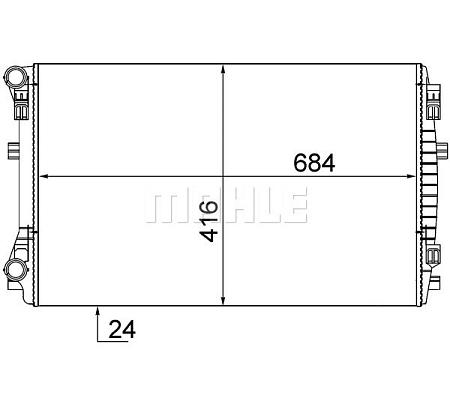 Радиатор охлаждающей жидкости AUDI A3 LEON OCTAVIA GOLF cr2054001s