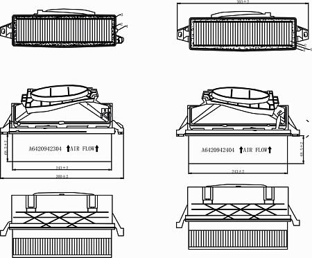 CARVILLE RACING TR29035-2 Фильтр воздушный для автомобилей Mercedes ML W166(11-)/GLS X166(15-)/GLE W166(15-) 3.0d