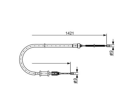 Трос стоян торм прав Renault Kangoo 1987477633