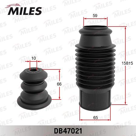 DB47021 Пыльник+отбойник d10/h66x212 (к-т на 1 амортизатор) универсальный