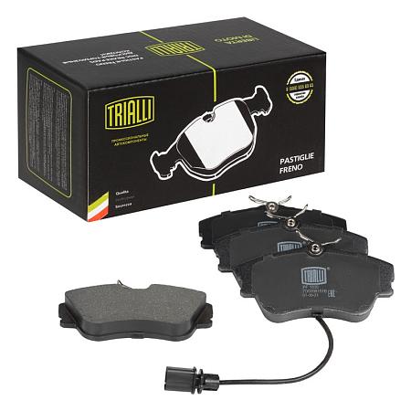 TRIALLI PF 1835 Колодки тормозные дисковые для автомобилей VW Transporter T4 (90-) передние 129.7 мм в комплекте с датчиком