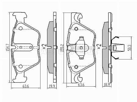Колодки тормозные (Спереди) BMW 5-Series 09-17
