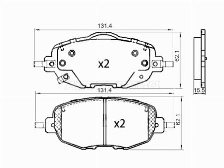 Колодки тормозные (Спереди) Changan UNI-V 21-