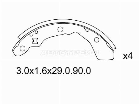 Колодки тормозные барабанные Honda Logo 96-01