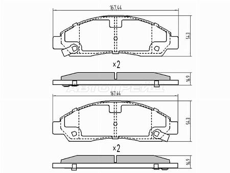 Колодки тормозные (Спереди) Isuzu D-MAX 02-12