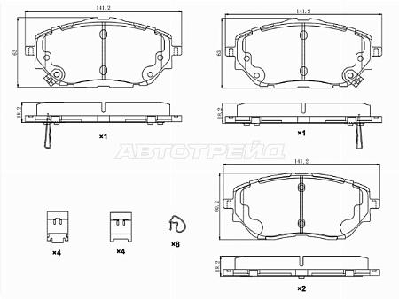 Колодки тормозные (Спереди) Toyota C-HR 16-23