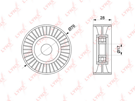 Ролик ремня приводного MERCEDES-BENZ C180K PB-5218