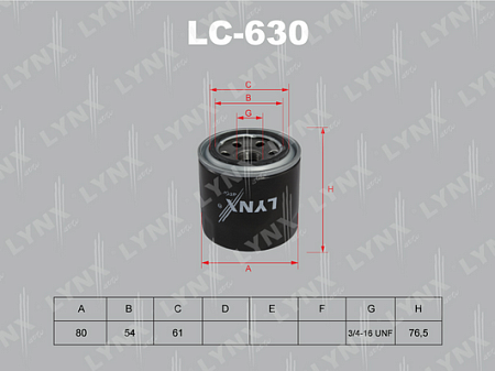 Фильтр масляный DAEWOO/GM/OPEL 0.8-1.2 96- LC-630