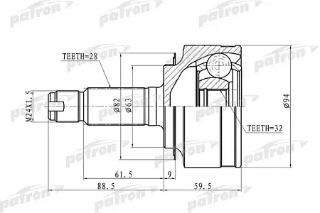 ШРУС PCV9744