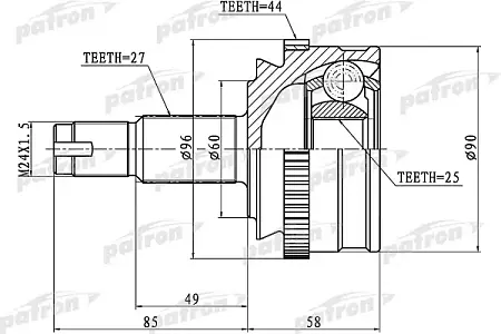 ШРУС PCV1186
