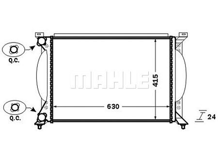 Радиатор охлаждающей жидкости AUDI A4  II  00- cr1417000s