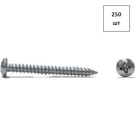 Саморез 5.5х38 полусф.г. DIN 7981 оц. 250шт FORTLUFT sts017938
