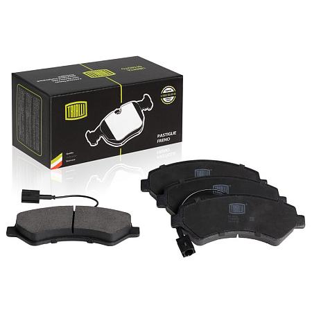 TRIALLI PF 1610 Колодки тормозные дисковые для автомобилей Fiat Ducato (06-) передние для тормозной системы Brembo 169х69 в комплекте с 2-мя датчиками