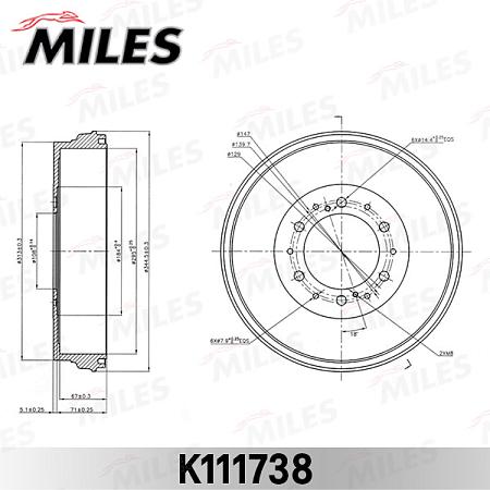 Барабан тормозной TOYOTA HILUX III DB7036 k111738